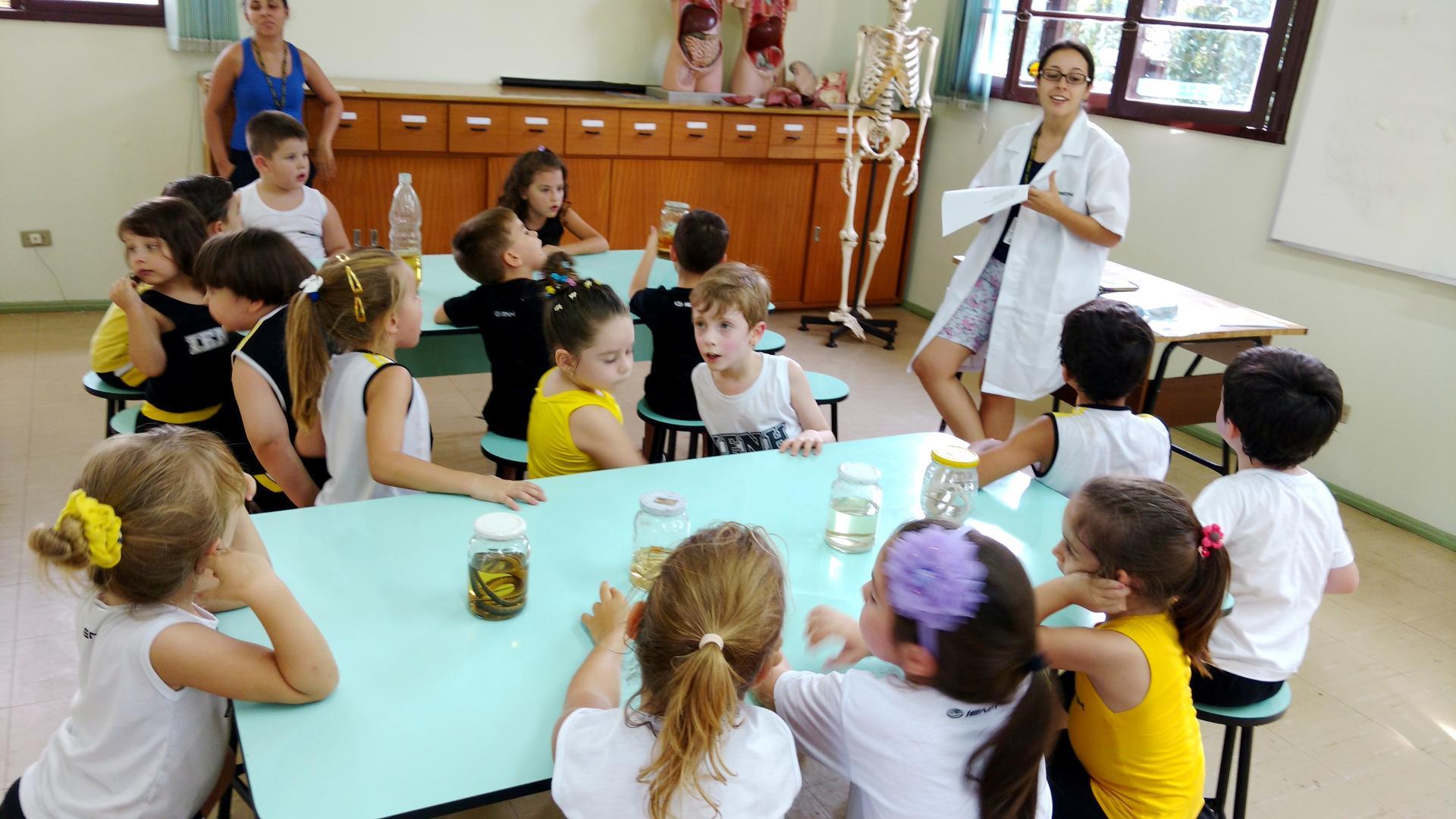 Alunos do Nível 5A visitam laboratório e fazem pesquisa sobre cobras