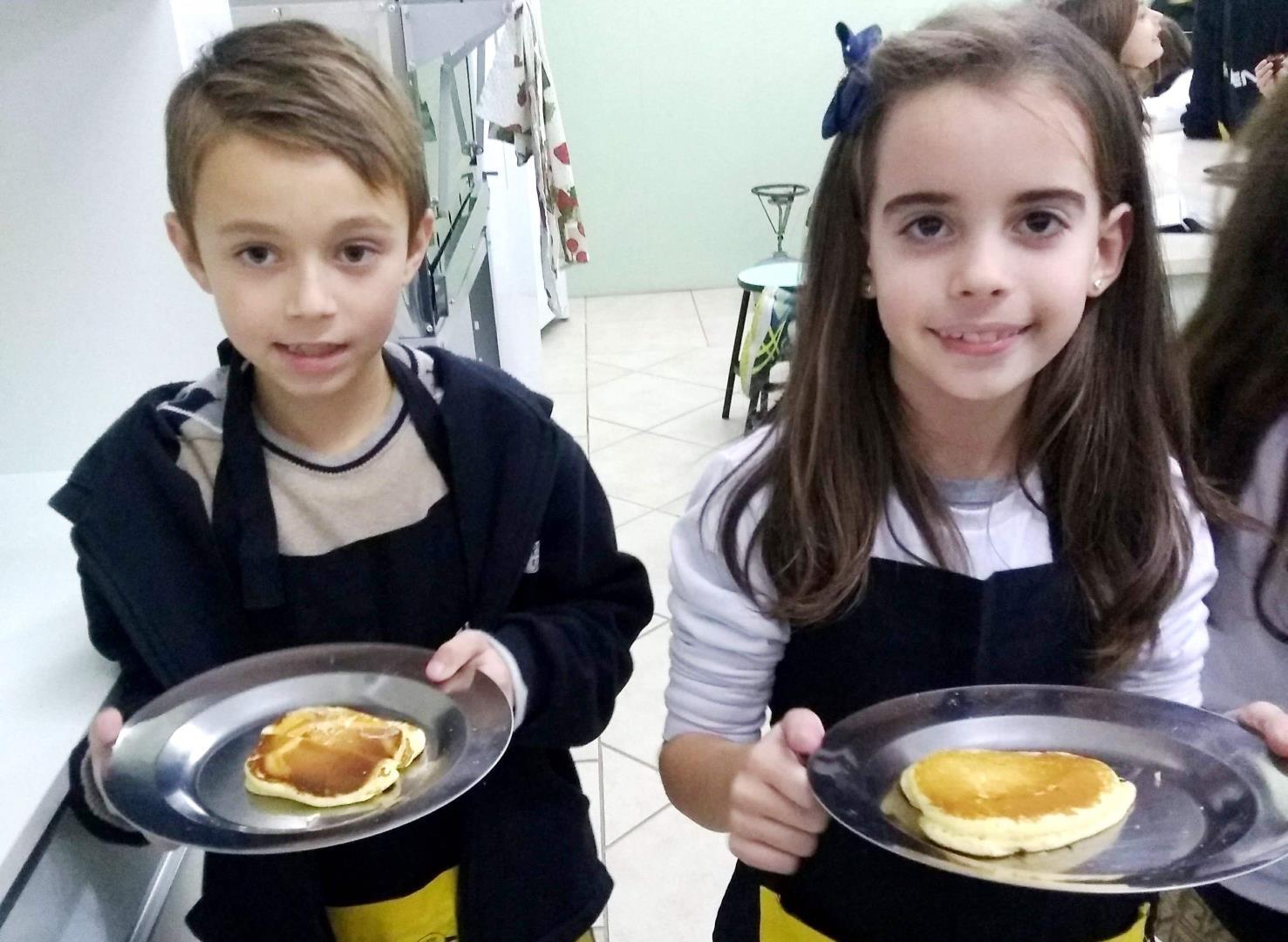 American pancakes na aula em Língua Inglesa do 3°ano E