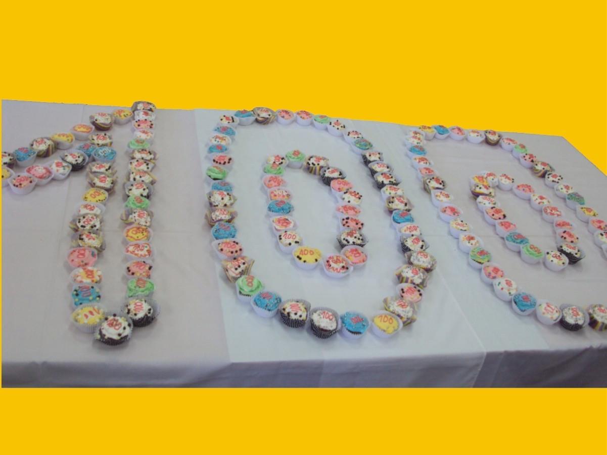 100 dias de aula comemorados com diversas atividades