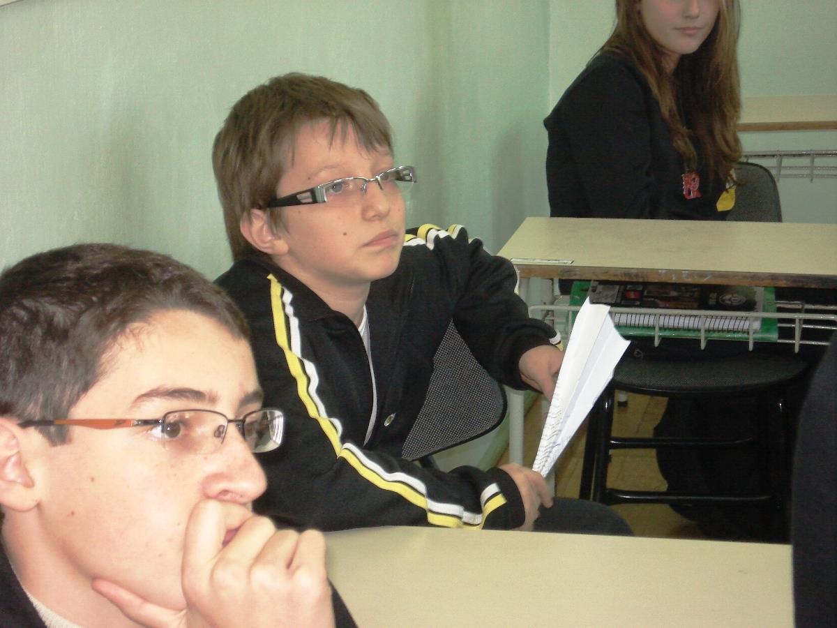 Palestra sobre Administração para estudantes da 7ª série C