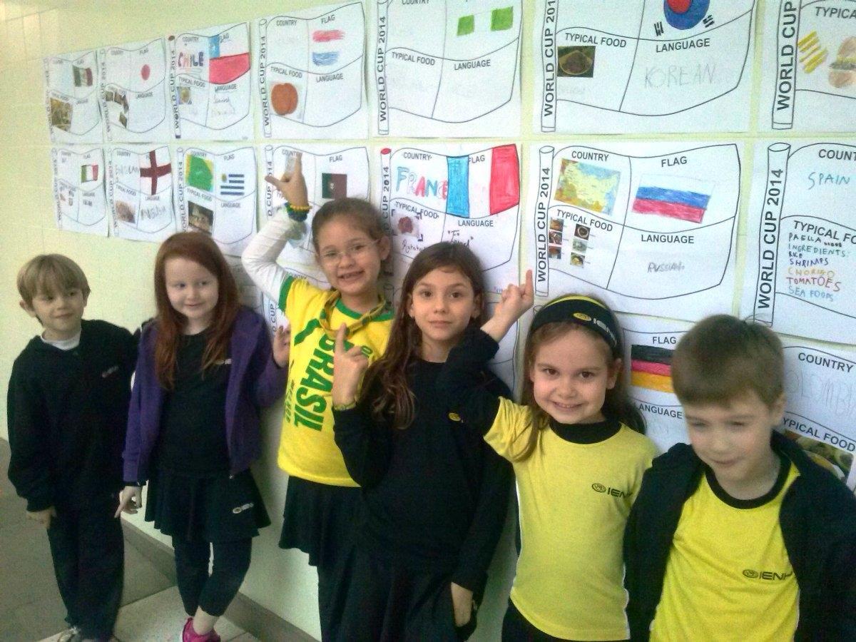 Turmas dos 1ºs anos da Unidade Oswaldo Cruz pesquisaram sobre os Países presentes na Copa do Mundo