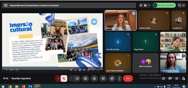 Reunião com famílias apresenta intercâmbio internacional para Argentina 