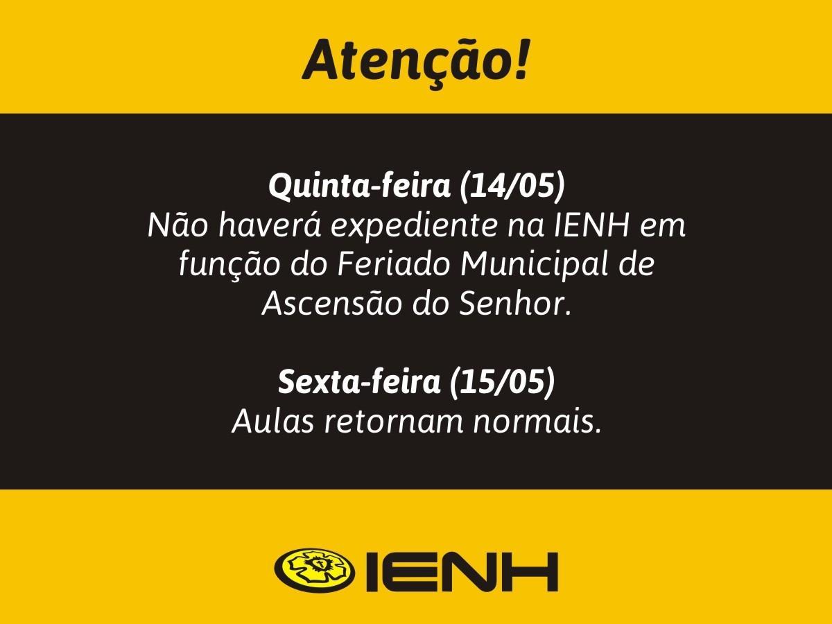 Feriado de Ascensão na IENH